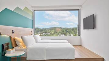 Chambre, 2 lits une place