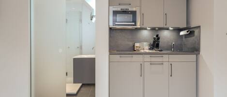 Fridge, microwave, stovetop, dishwasher