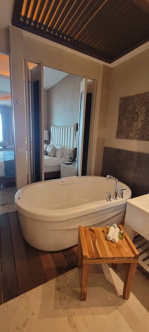 Shower, jetted tub