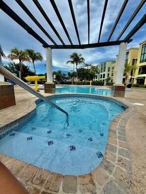 Outdoor pool, a heated pool