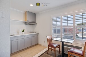 Superior Room, 2 Double Beds, Kitchenette | Private kitchen | Mini-fridge, coffee/tea maker