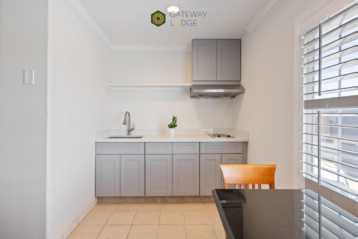 superior room, 2 double beds, kitchenette | private kitchen | mini-fridge, coffee/tea maker