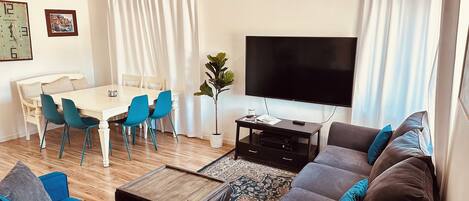 Smart TV, table football, books