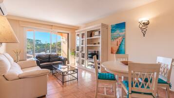 Een televisie en een dvd-speler