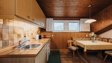 Kühlschrank, Mikrowelle, Herdplatte, Geschirrspüler