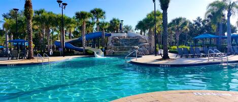 Outdoor pool, a heated pool