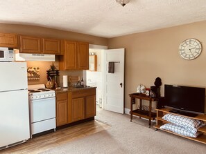 Fridge, microwave, oven, stovetop - The Stock Exchange downtown 3rd floor studio apt (Winchester)