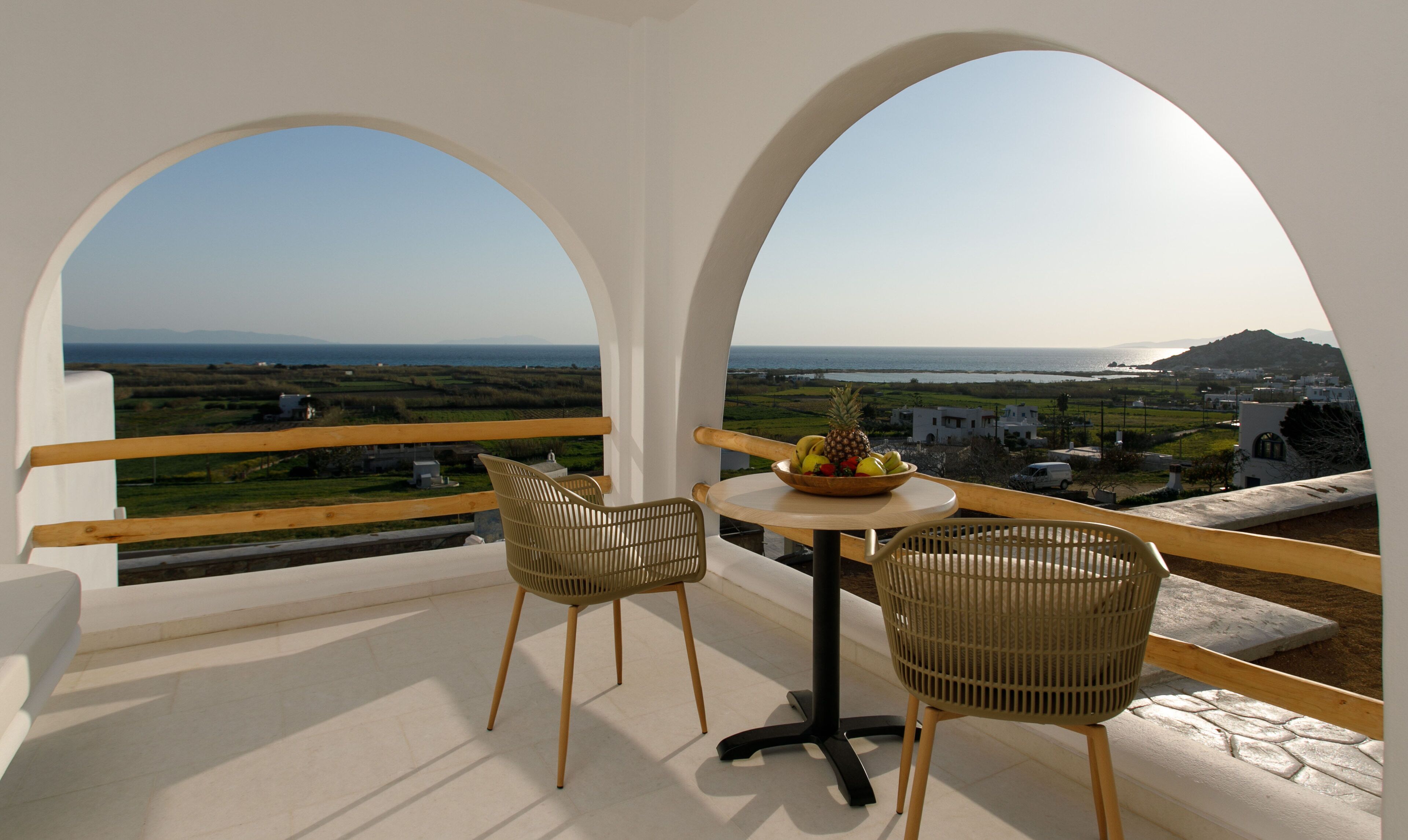 Quarto casal luxo, vista para o oceano | Terraço/pátio