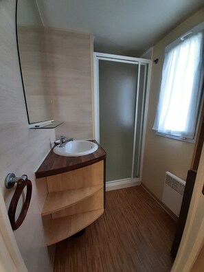 Shower, hair dryer