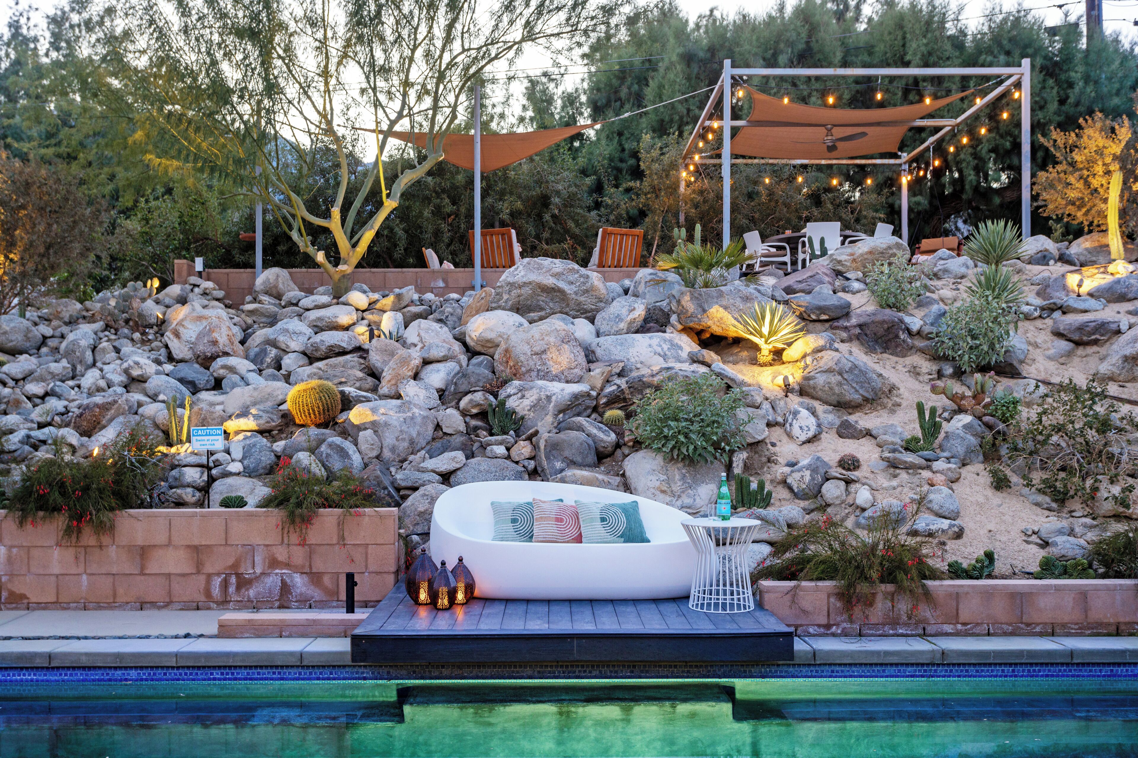 A heated pool