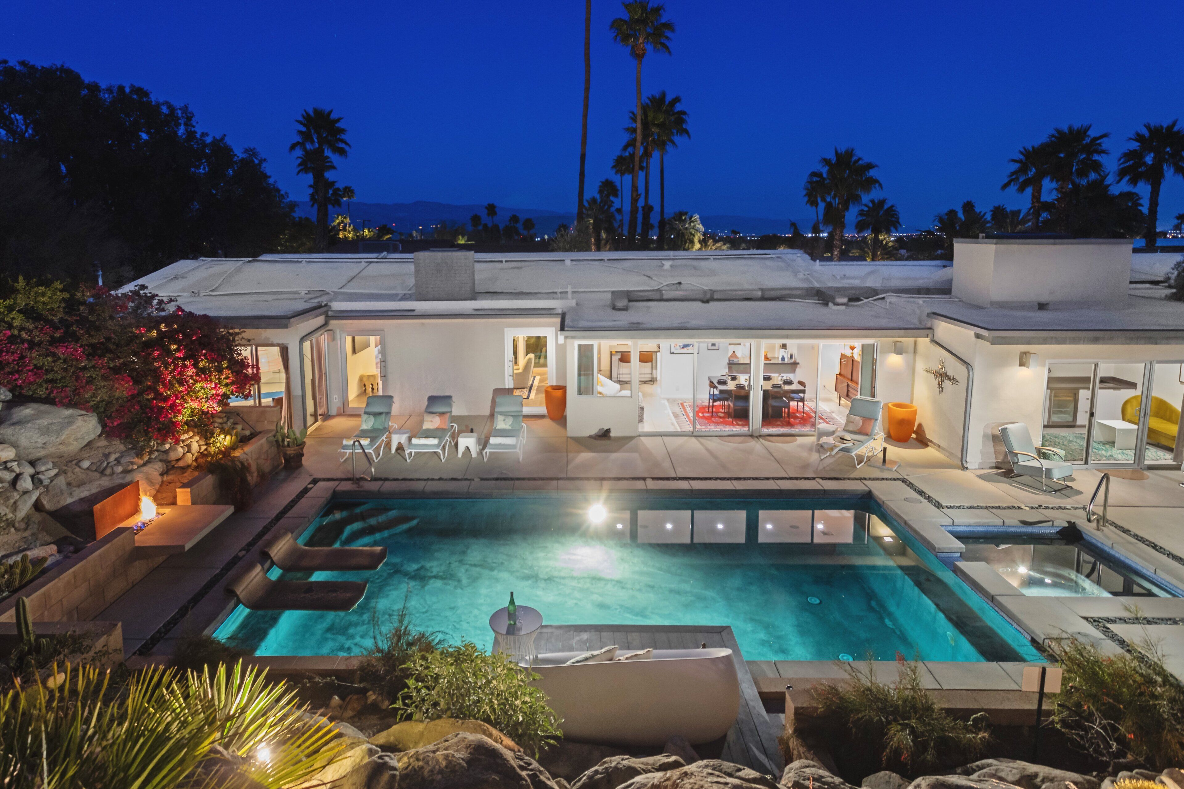 A heated pool