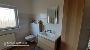 Shower, towels, soap