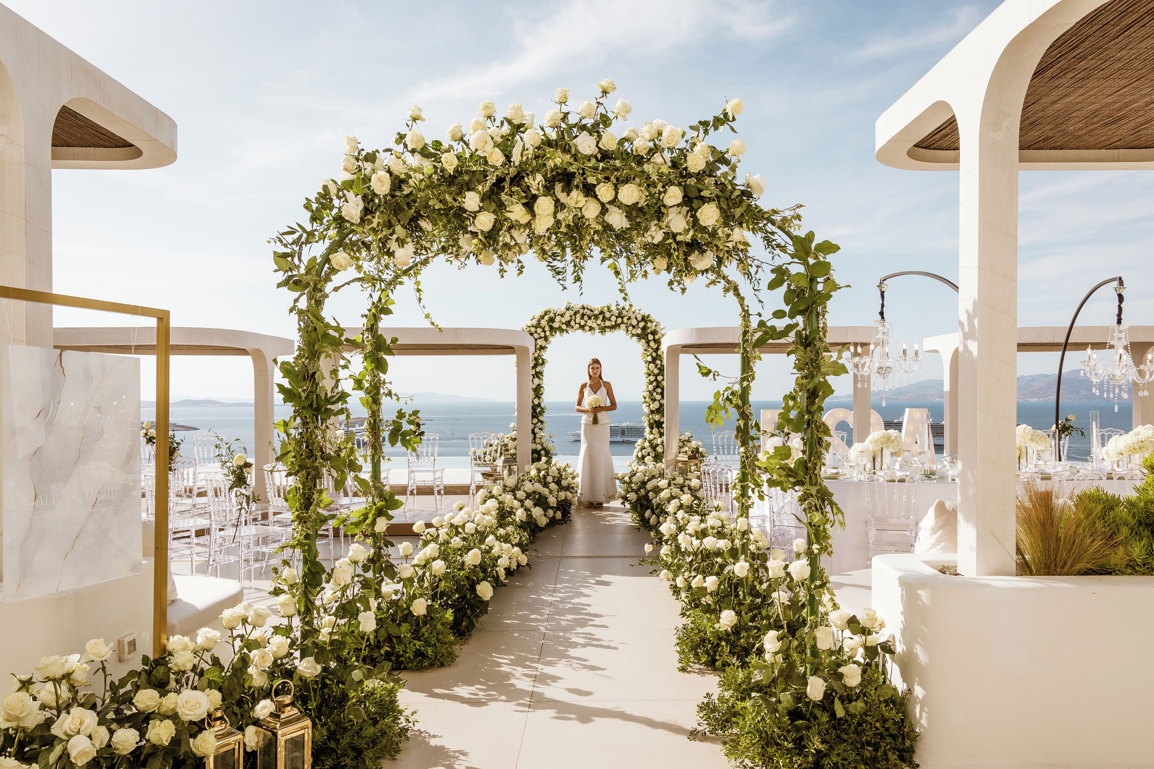 Outdoor wedding area