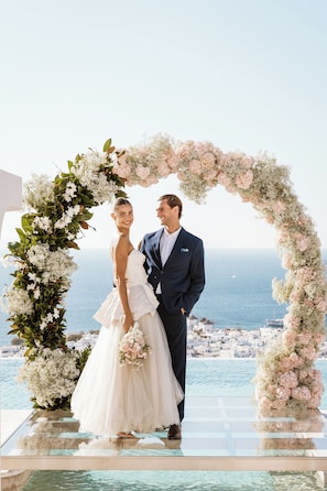 Outdoor wedding area