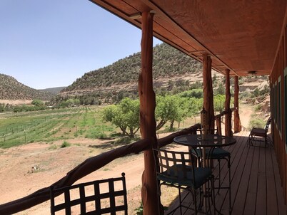 Rustic Bunkhouse with canyon views.