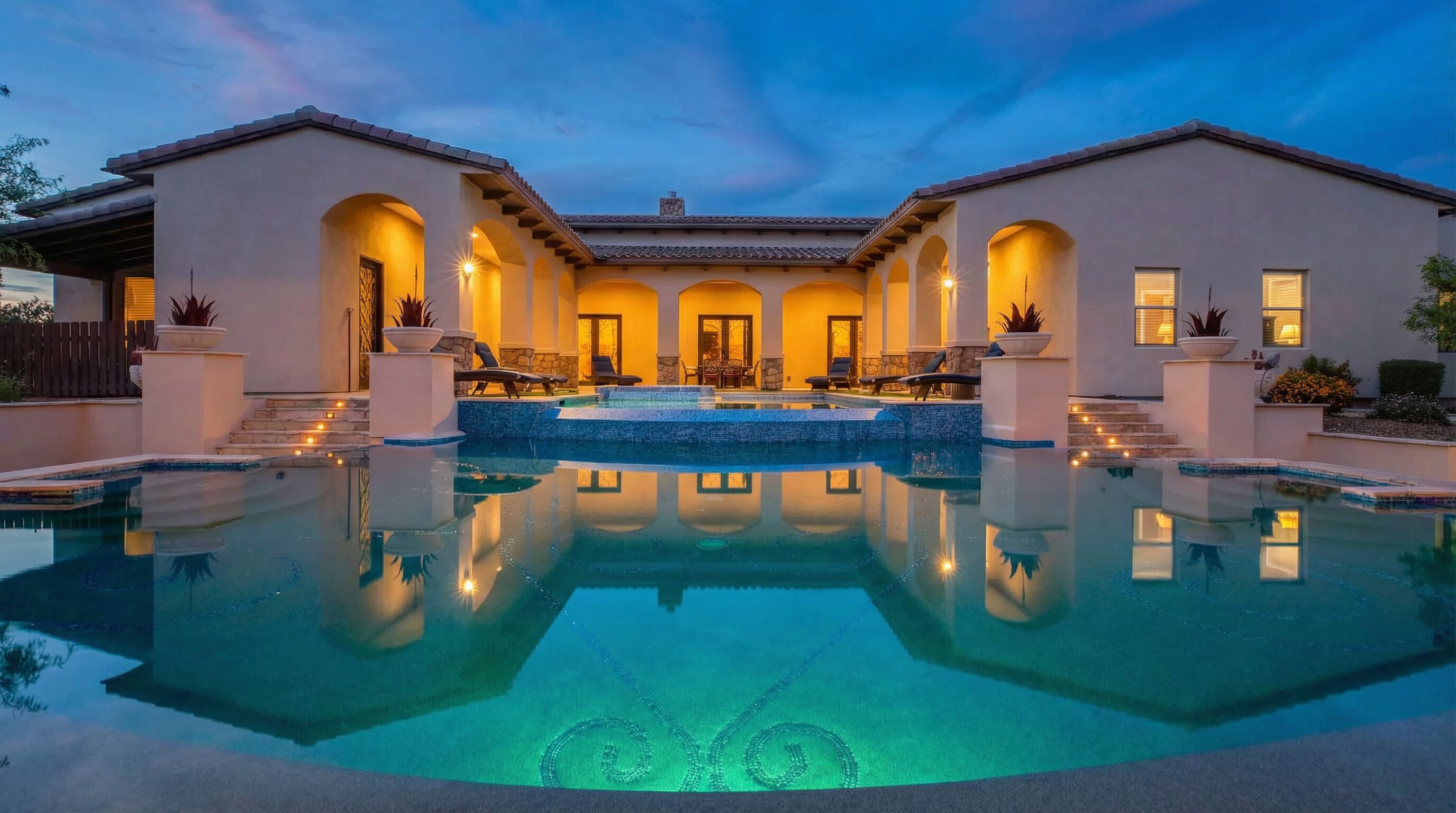 A heated pool