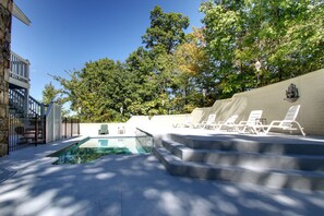 Piscine extérieure, piscine chauffée