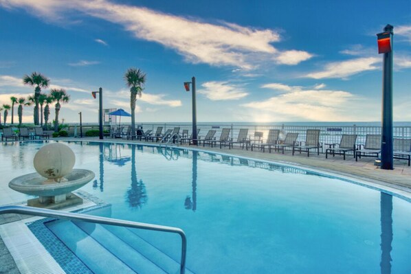 Outdoor pool, a heated pool