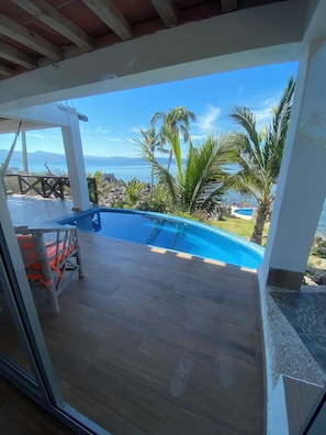 Standard Room, 1 Bedroom, Private Pool, Sea View | Hypo-allergenic bedding, minibar, blackout drapes, free WiFi