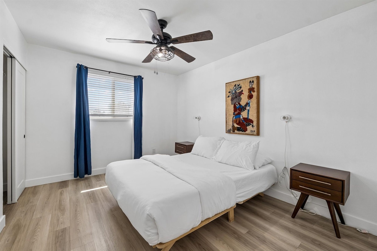 Design Apartment | Premium bedding, blackout drapes, soundproofing, iron/ironing board