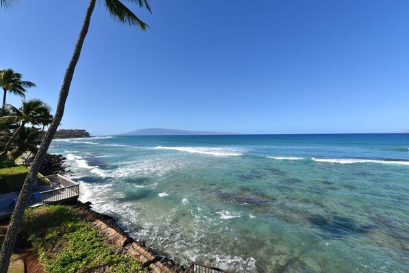 Beach nearby, sun loungers, beach towels