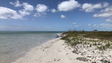 Nära stranden, solstolar och strandhanddukar