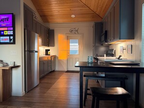 Fridge, microwave, oven, stovetop - Gorgeous New Waterfront Cottage w Private Dock Views Boat Kayaks  Bonefish Flats (Great Abaco)