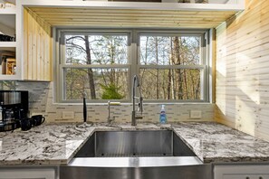 Fridge, microwave, oven, stovetop - Romantic Mountain Retreat | Hot Tub, Views | 2 King Beds | 8min PF (Sevierville)