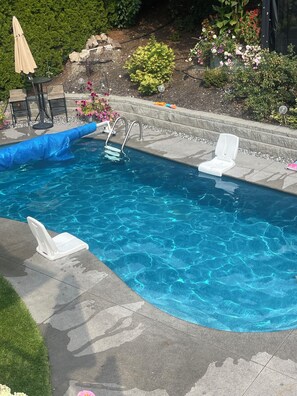 Outdoor pool - 4 Bedroom's with private backyard oasis and heated pool (Lake Country)