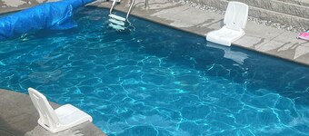 4 Bedroom's with private backyard oasis and heated pool