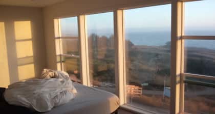 Sweeping ocean views in stunning modern house on 20 acres