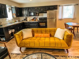 The Lodge | Living area | 40-inch Smart TV with satellite channels, TV, Netflix