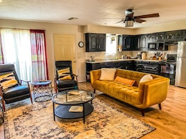 The Lodge | Living area | 40-inch Smart TV with satellite channels, TV, Netflix