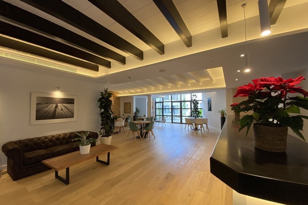 Een 49-inch smart-tv met digitale zenders en een televisie