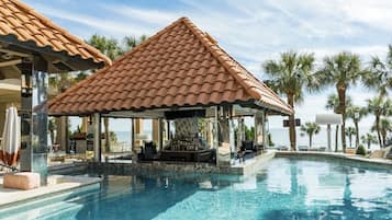 Outdoor pool, a heated pool