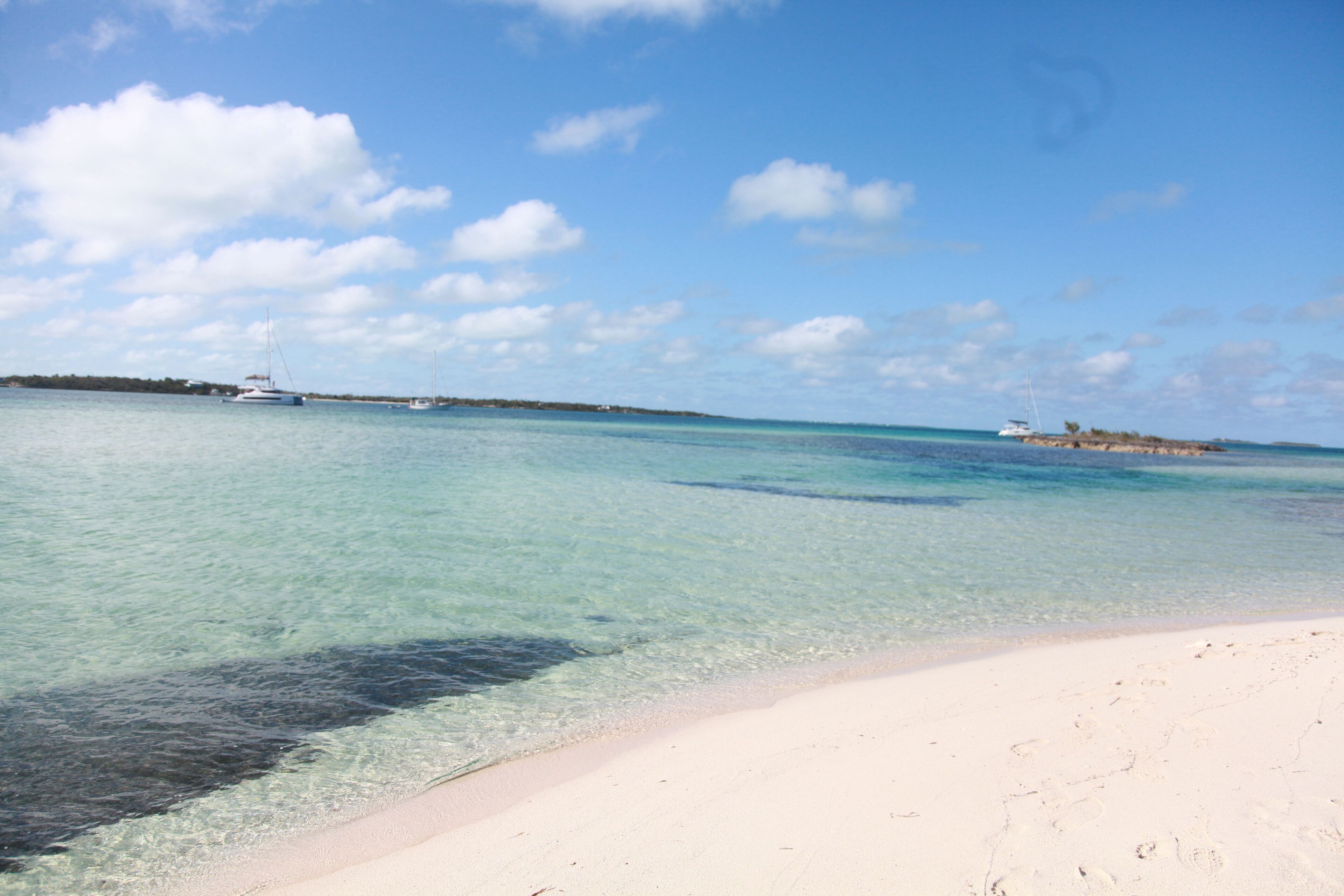 On the beach, sun loungers, beach towels