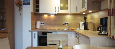 Fridge, oven, stovetop, dishwasher