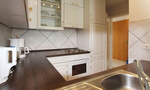 Fridge, oven, stovetop, dishwasher