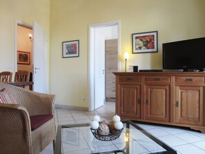 TV, DVD player, stereo