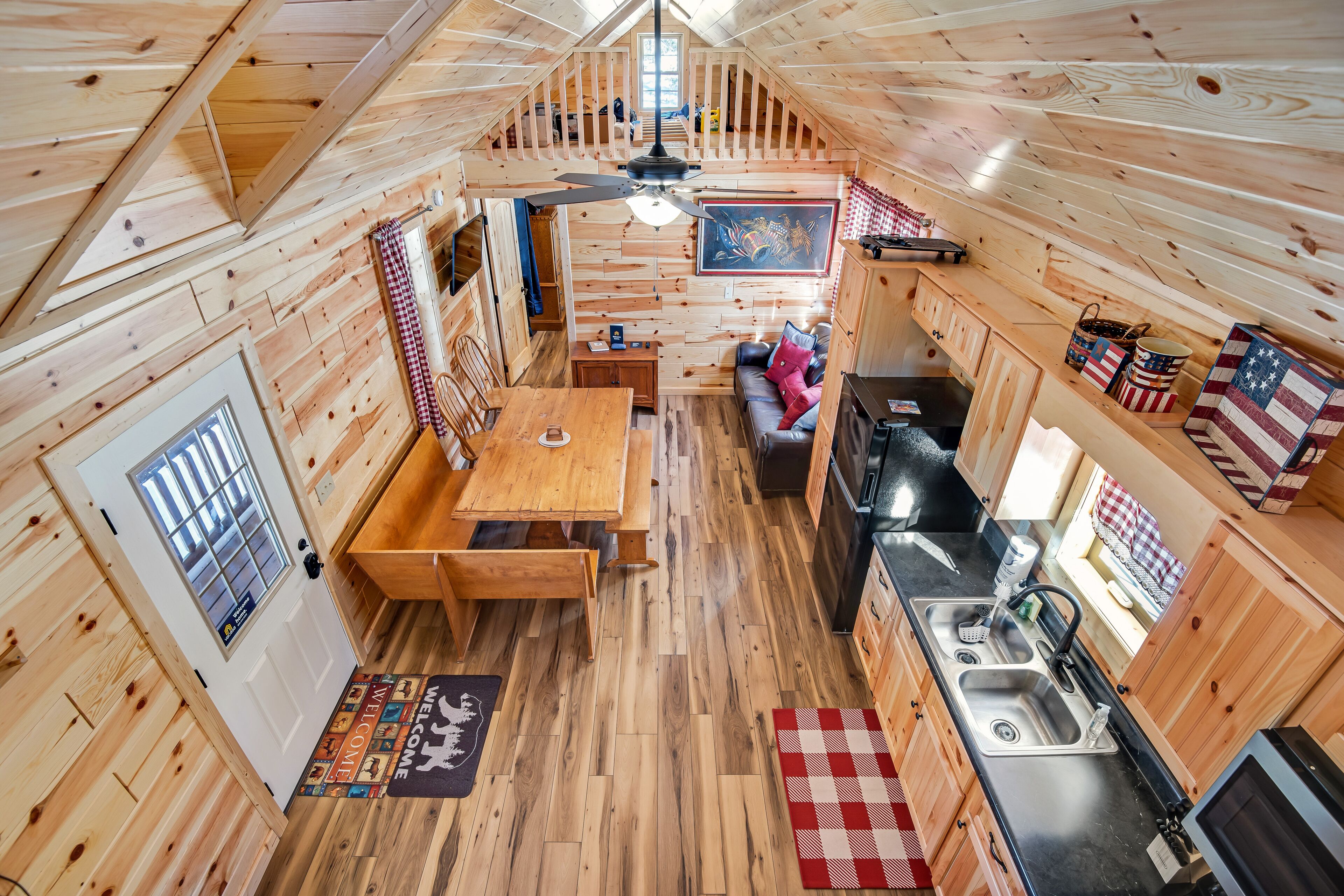 Rural Wood Cabin Surrounded by Trees with WiFi, W/D, & Gorgeous Deck