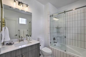 Free toiletries, hair dryer, towels