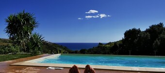 Holiday Home 'Timo' with Sea View, Shared Pool & A/C