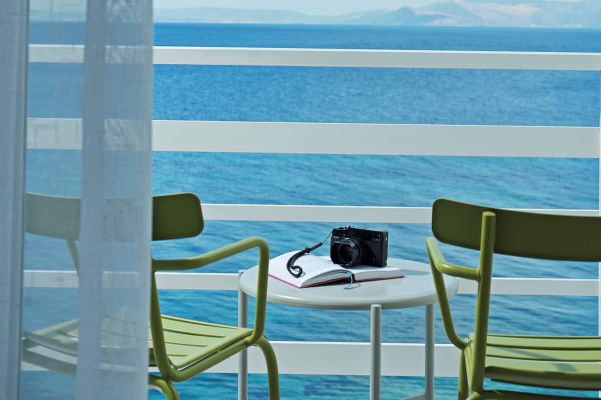 Panoramic Double Room, 1 King Bed, Sea View | 1 bedroom, premium bedding, minibar, in-room safe