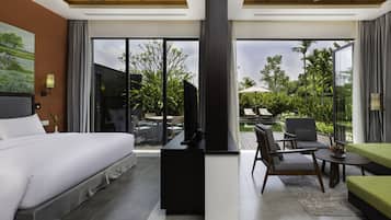 Modern Pool Villa | Roupas de cama de algodão egípcio, roupas de cama premium