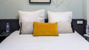 1 bedroom, desk, iron/ironing board, travel crib