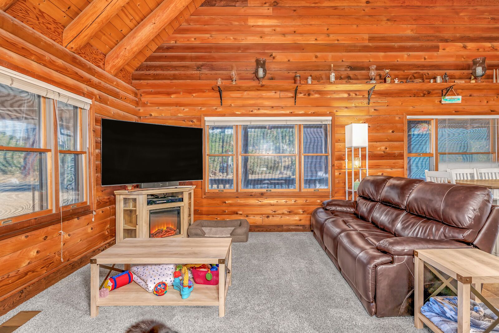 Lake Cabin with cuddling cats