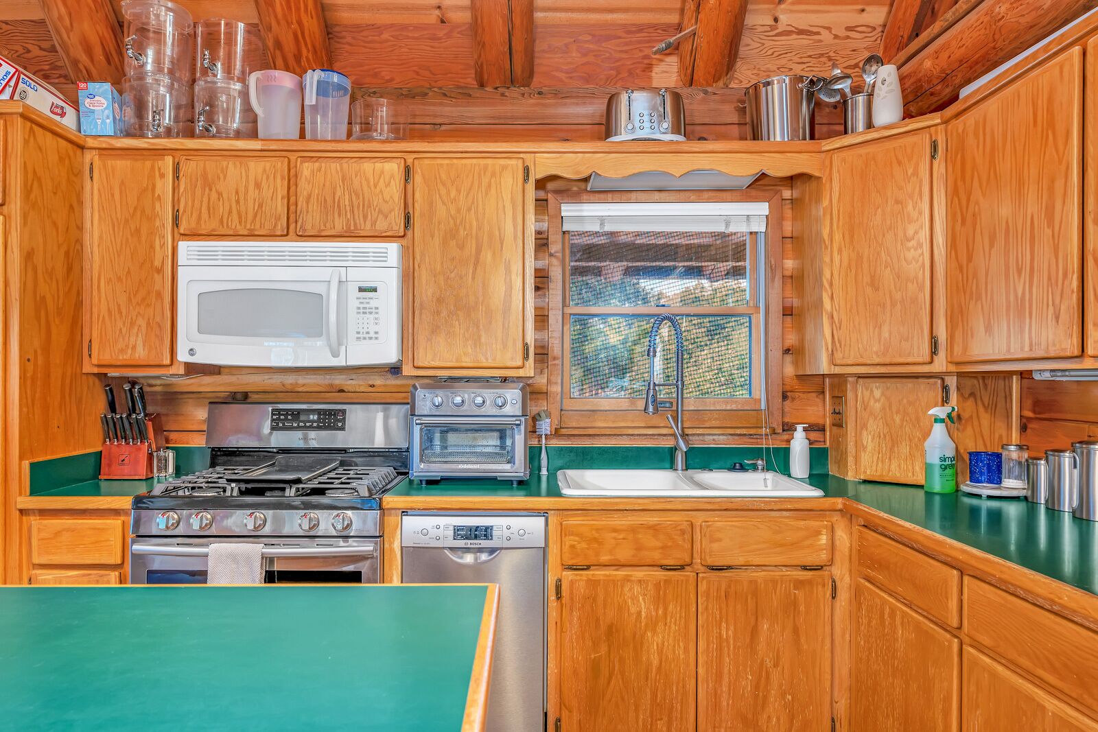 Lake Cabin with cuddling cats