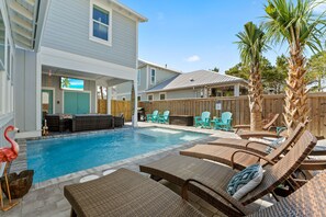 Et oppvarmet basseng