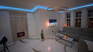 Căn hộ, 1 giường cỡ queen | Phòng khách