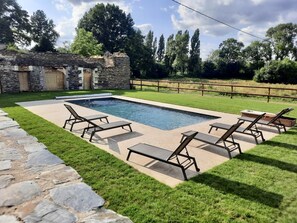 Piscine extérieure, piscine chauffée